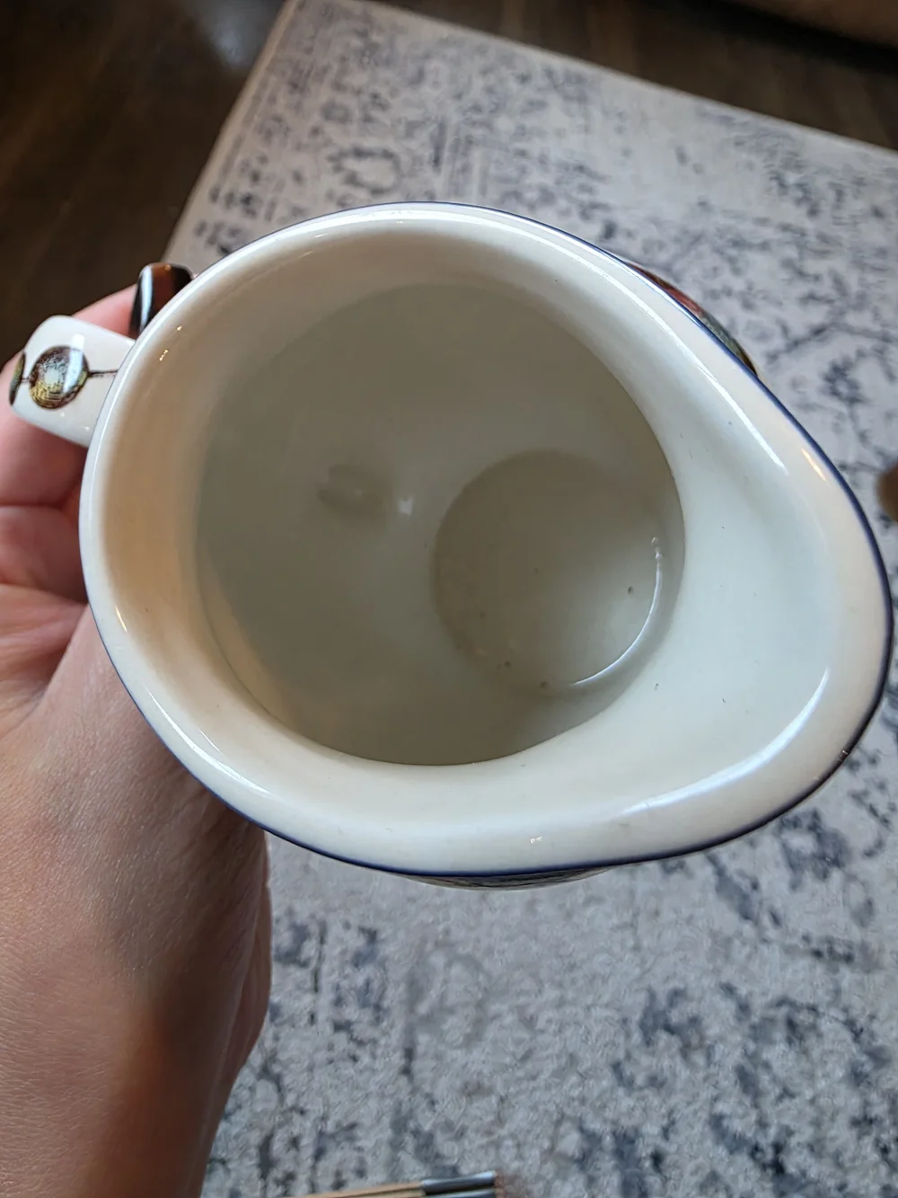 Pier 1 Macintosh Pattern Apple Creamer Cream Red Green England